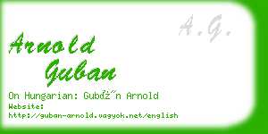arnold guban business card